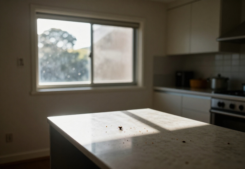Ant trails along baseboards in a Freshwater home before treatment